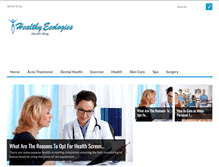 Tablet Screenshot of healthyecologies.com